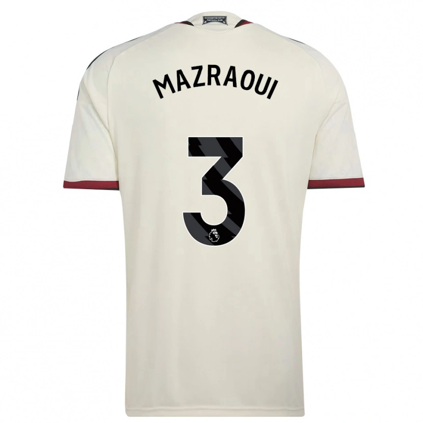 Danxen Enfant Maillot Noussair Mazraoui #3 Beige Noir Rouge Troisieme 2026/27 T-Shirt