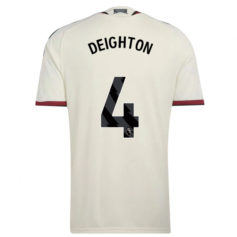 Danxen Enfant Maillot Joe Deighton #4 Beige Noir Rouge Troisieme 2026/27 T-Shirt