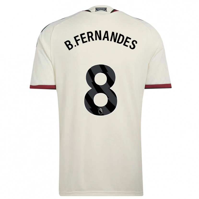 Danxen Enfant Maillot Bruno Fernandes #8 Beige Noir Rouge Troisieme 2026/27 T-Shirt