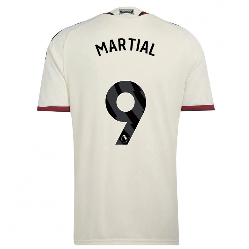 Danxen Enfant Maillot Anthony Martial #9 Beige Noir Rouge Troisieme 2026/27 T-Shirt