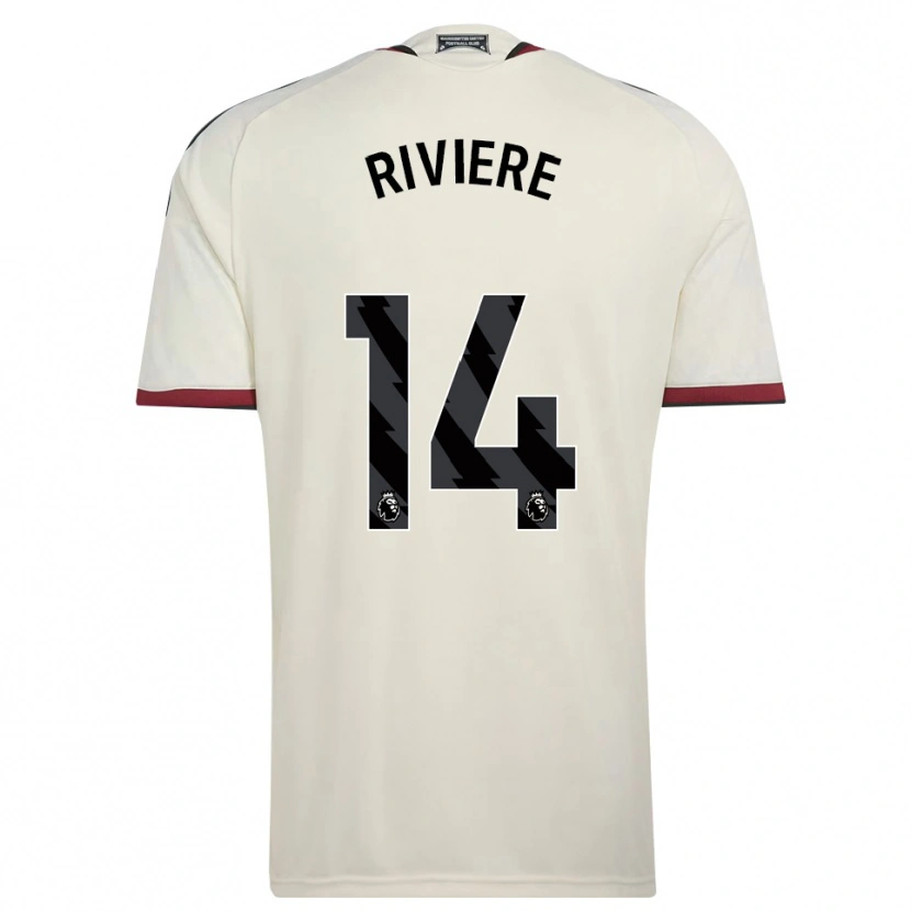 Danxen Enfant Maillot Jayde Riviere #14 Beige Noir Rouge Troisieme 2026/27 T-Shirt