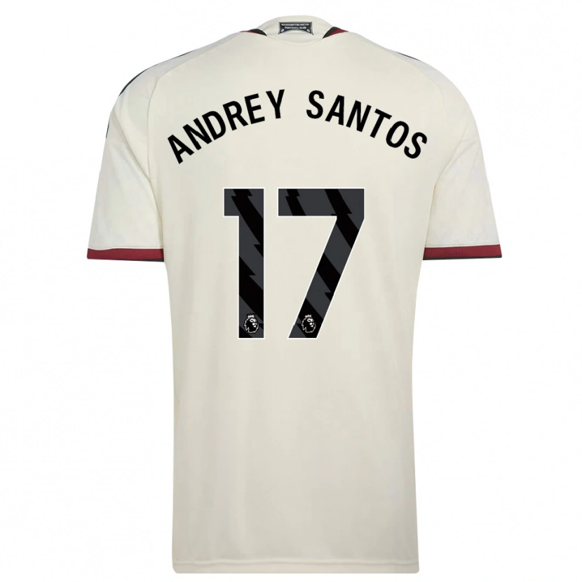 Danxen Enfant Maillot Andrey Santos #17 Beige Noir Rouge Troisieme 2026/27 T-Shirt