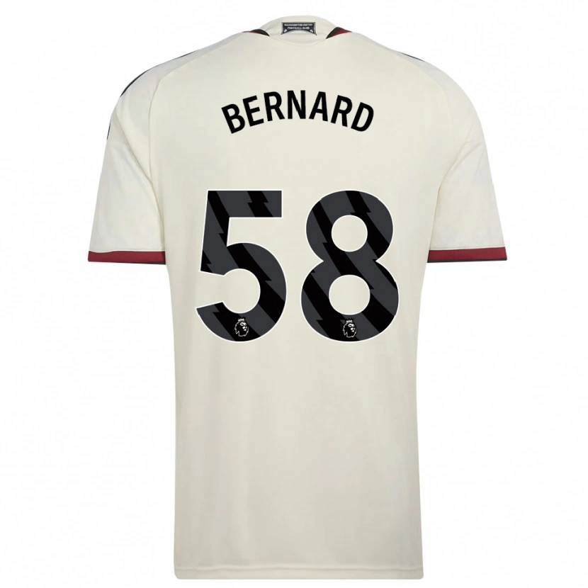 Danxen Enfant Maillot Bernard #58 Beige Noir Rouge Troisieme 2026/27 T-Shirt