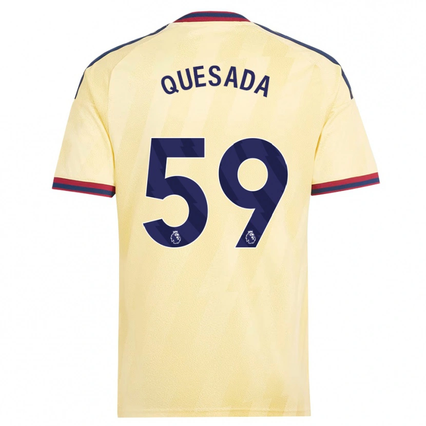 Danxen Enfant Maillot Elián Quesada #59 Jaune Clair Midnightblue Troisieme 2026/27 T-Shirt