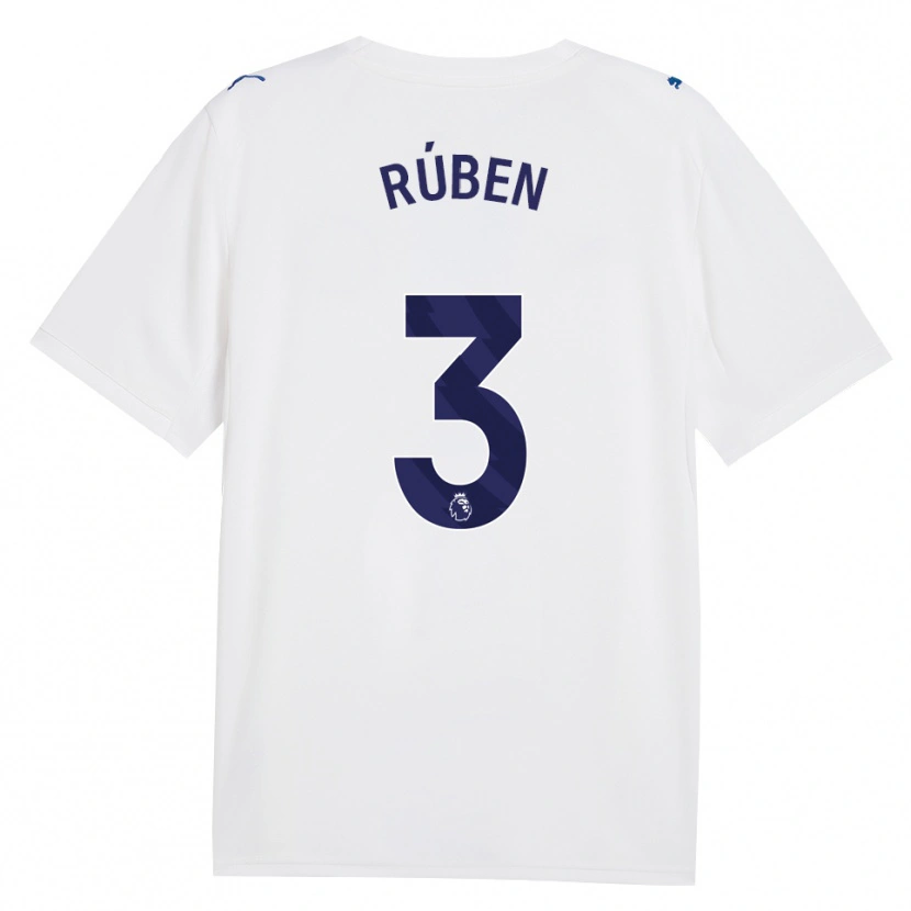 Danxen Enfant Maillot Rúben Dias #3 Marine Blanc Troisieme 2026/27 T-Shirt