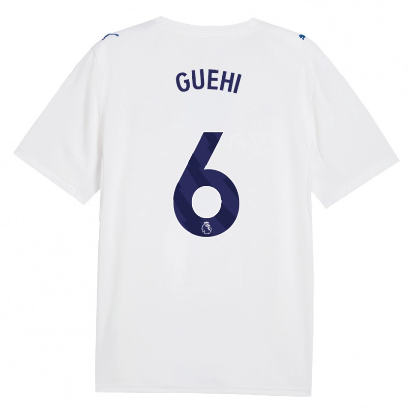 Danxen Enfant Maillot Marc Guéhi #6 Marine Blanc Troisieme 2026/27 T-Shirt