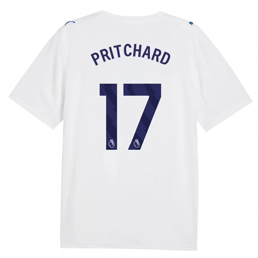 Danxen Enfant Maillot Poppy Pritchard #17 Marine Blanc Troisieme 2026/27 T-Shirt