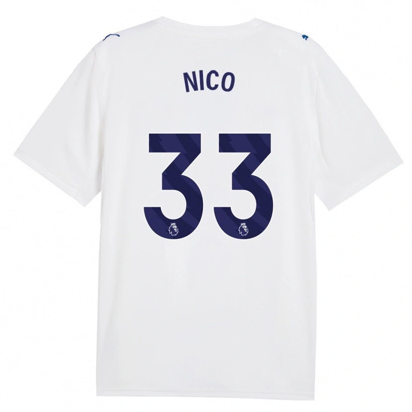 Danxen Enfant Maillot Nico O'reilly #33 Marine Blanc Troisieme 2026/27 T-Shirt