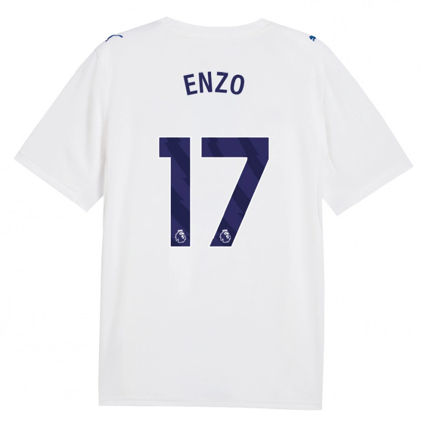 Danxen Enfant Maillot Enzo Fernández #17 Marine Blanc Troisieme 2026/27 T-Shirt
