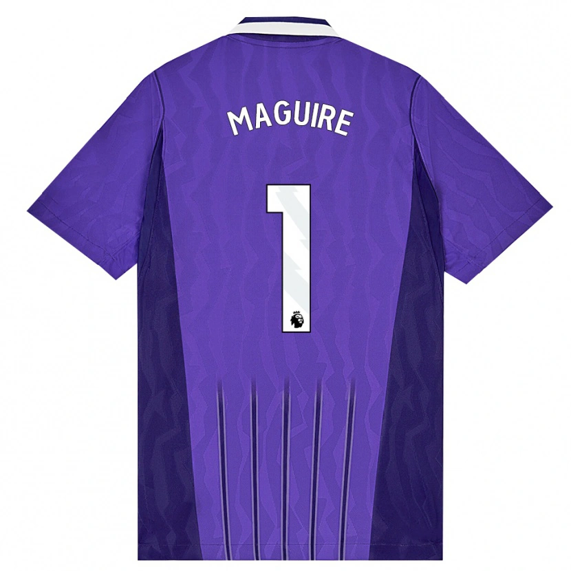 Danxen Enfant Maillot Aaron Maguire #1 Violet Blanc Troisieme 2026/27 T-Shirt