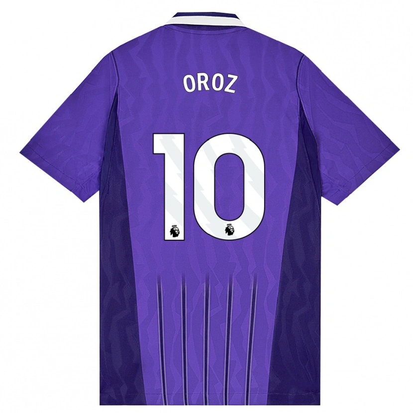 Danxen Enfant Maillot Maite Oroz #10 Violet Blanc Troisieme 2026/27 T-Shirt