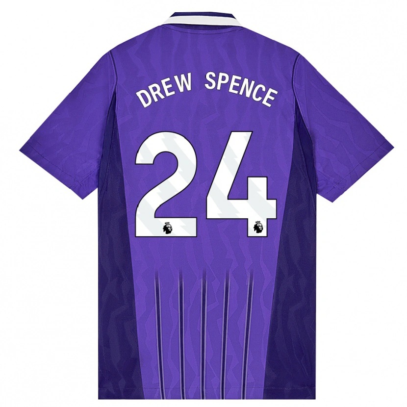 Danxen Enfant Maillot Drew Spence #24 Violet Blanc Troisieme 2026/27 T-Shirt