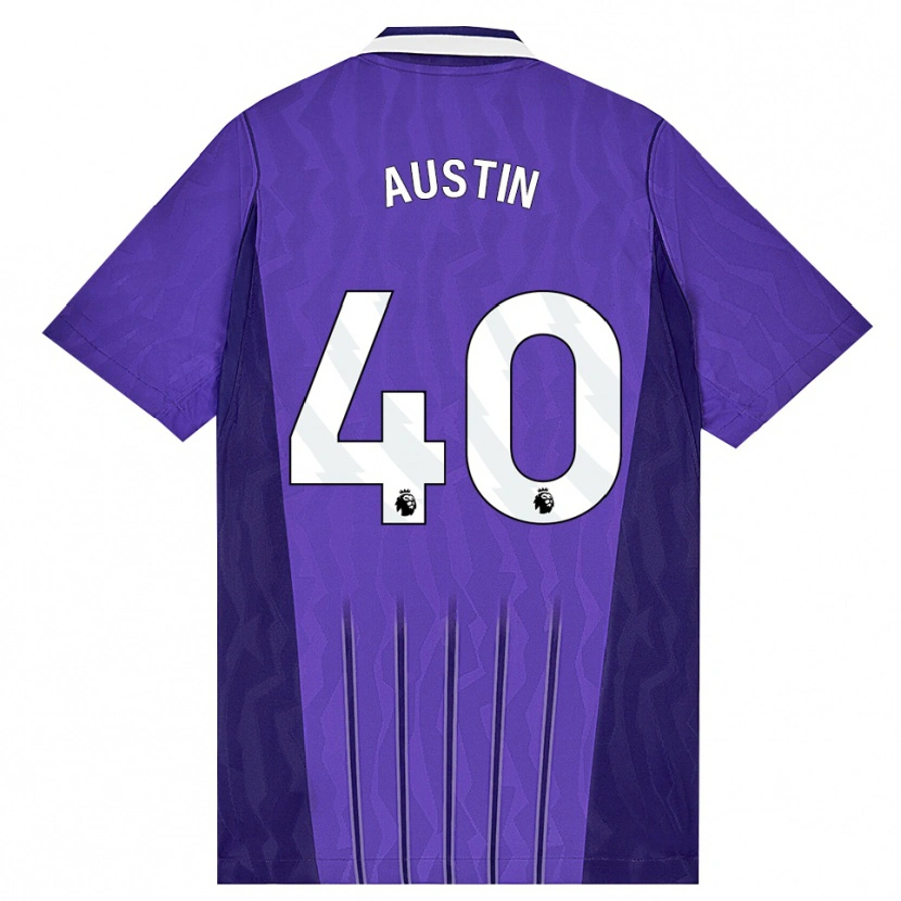 Danxen Enfant Maillot Brandon Austin #40 Violet Blanc Troisieme 2026/27 T-Shirt