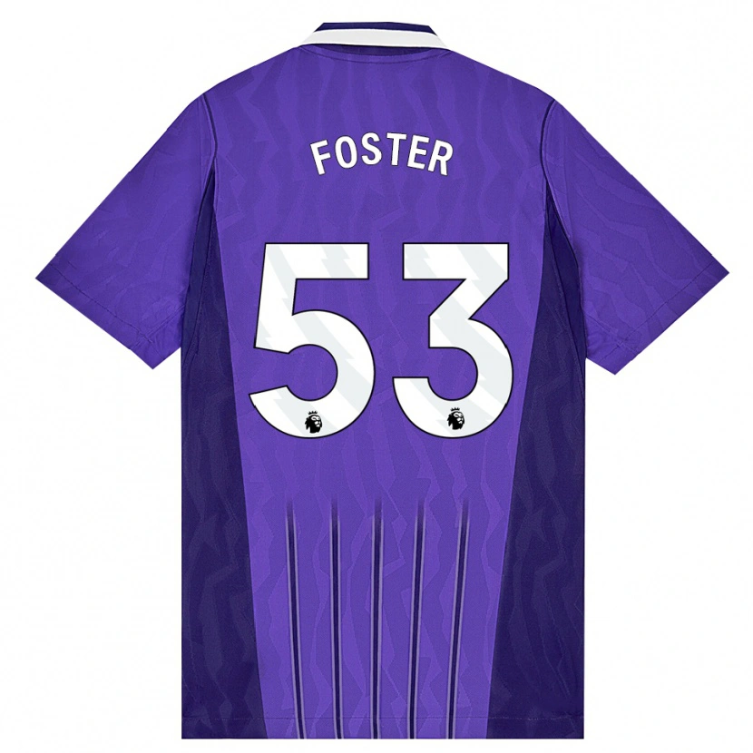 Danxen Enfant Maillot Brooklyn Lyons Foster #53 Violet Blanc Troisieme 2026/27 T-Shirt