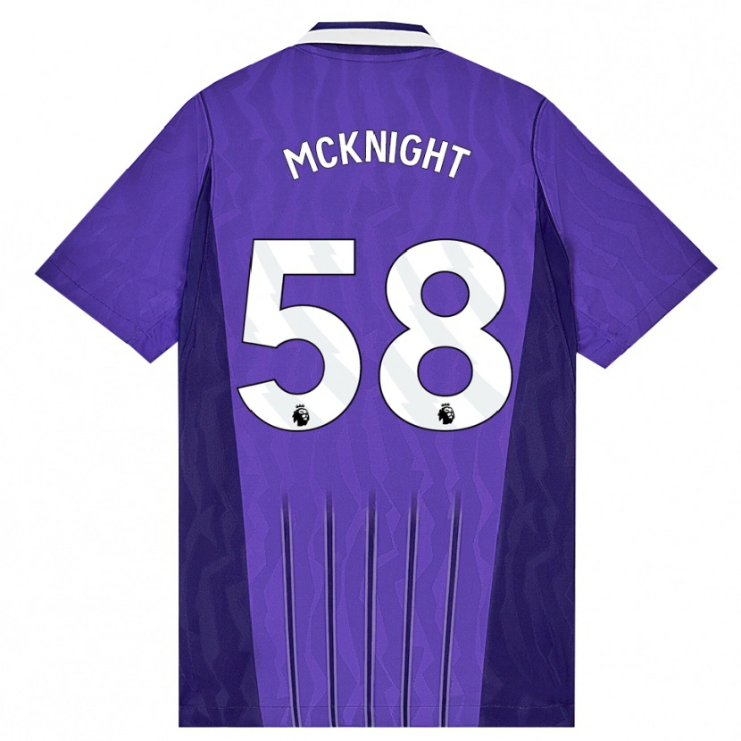 Danxen Enfant Maillot Maxwell Mcknight #58 Violet Blanc Troisieme 2026/27 T-Shirt