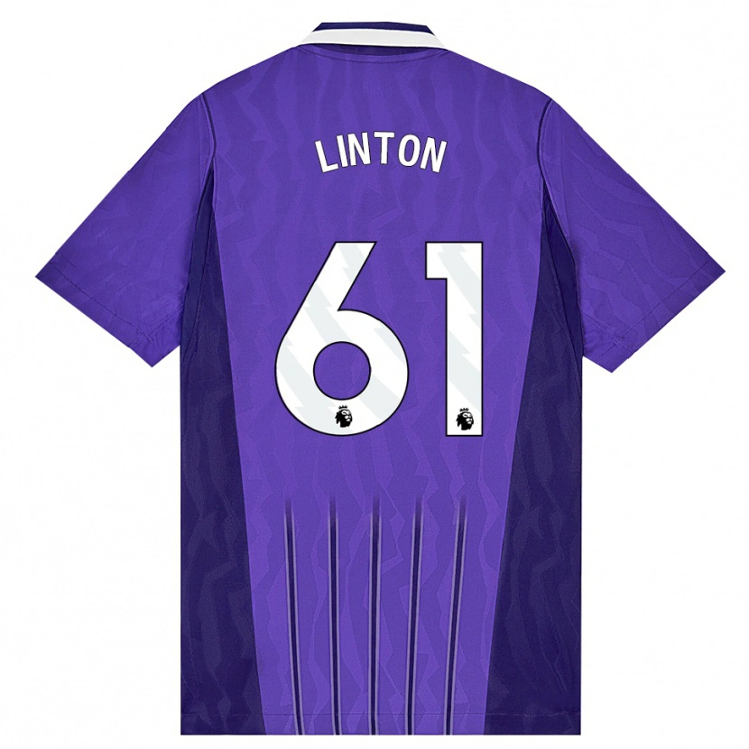 Danxen Enfant Maillot Jahziah Linton #61 Violet Blanc Troisieme 2026/27 T-Shirt