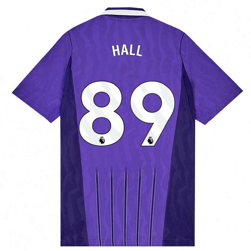 Danxen Enfant Maillot Tye Hall #89 Violet Blanc Troisieme 2026/27 T-Shirt