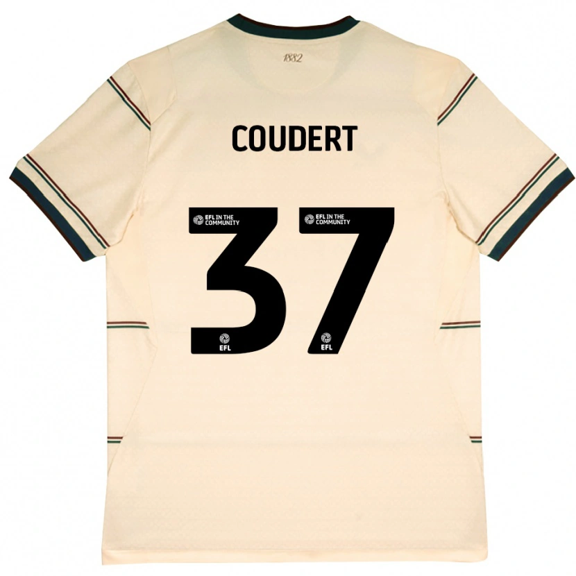 Danxen Enfant Maillot Grégoire Coudert #37 Beige Bourgogne Tenues Extérieur 2026/27 T-Shirt