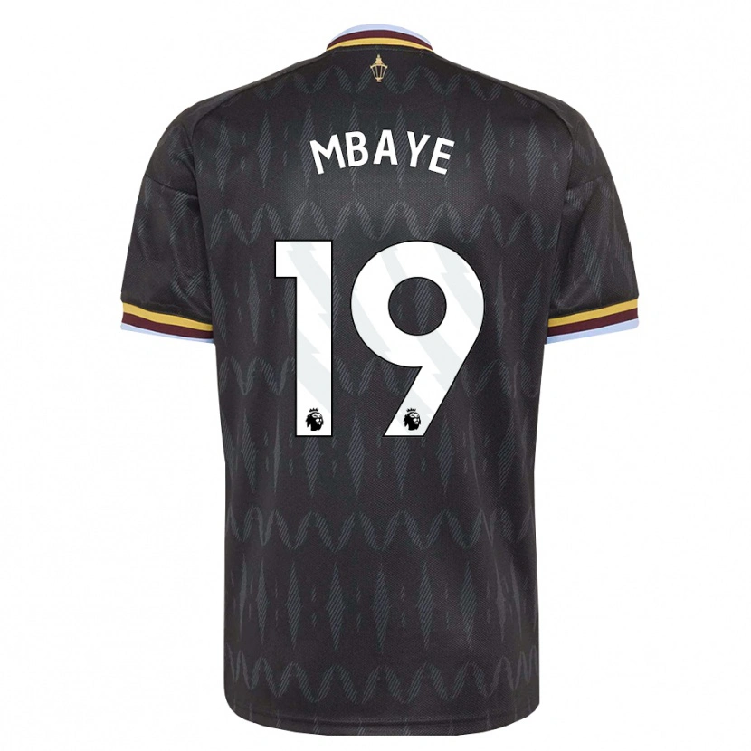 Danxen Enfant Maillot Ibrahim Mbaye #19 Cornflowerblue Noir Jaune Tenues Extérieur 2026/27 T-Shirt