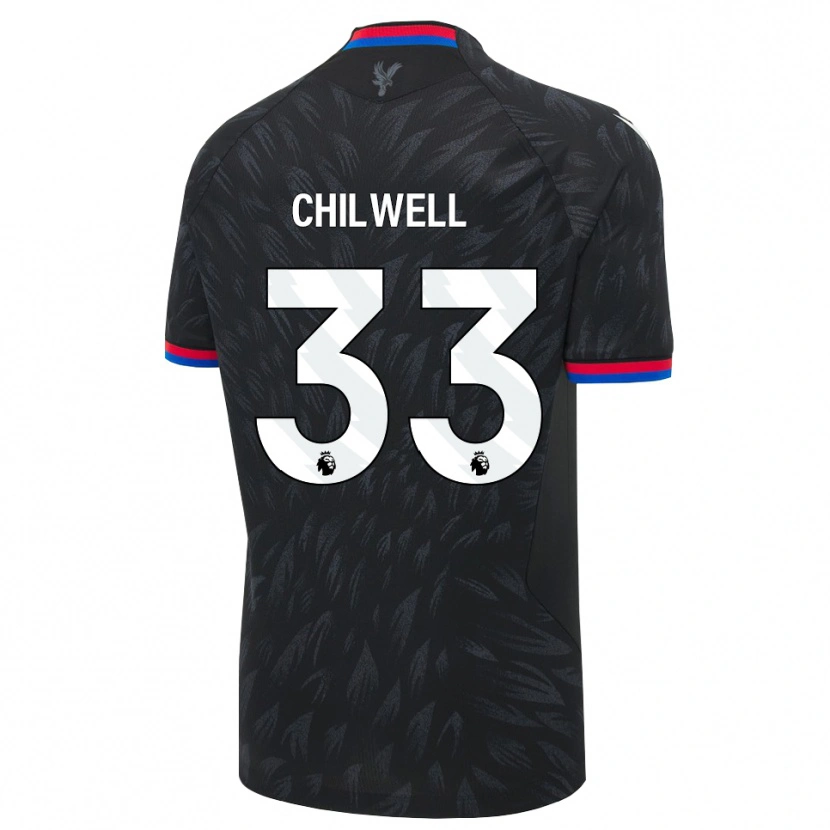 Danxen Enfant Maillot Ben Chilwell #33 Noir Bleu Rouge Tenues Extérieur 2026/27 T-Shirt
