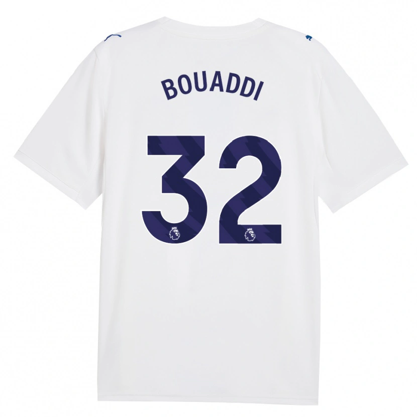 Danxen Enfant Maillot Ayyoub Bouaddi #32 Marine Blanc Troisieme 2026/27 T-Shirt