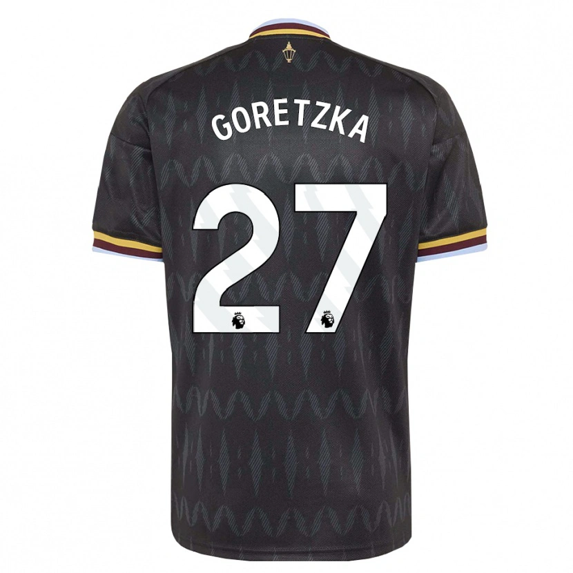 Danxen Enfant Maillot Leon Goretzka #27 Cornflowerblue Noir Jaune Tenues Extérieur 2026/27 T-Shirt