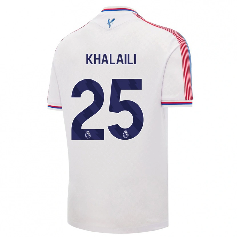 Danxen Enfant Maillot Anan Khalaili #25 Blanc Rouge Bleu Tenues Domicile 2026/27 T-Shirt