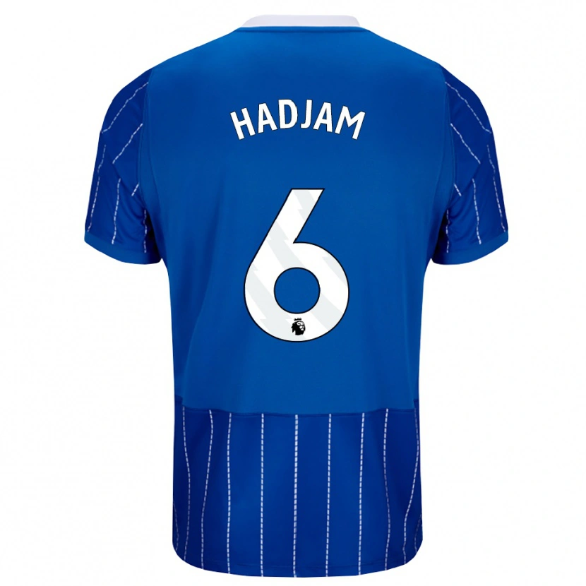 Danxen Enfant Maillot Jaouen Hadjam #6 Bleu Moyen Blanc Tenues Domicile 2026/27 T-Shirt