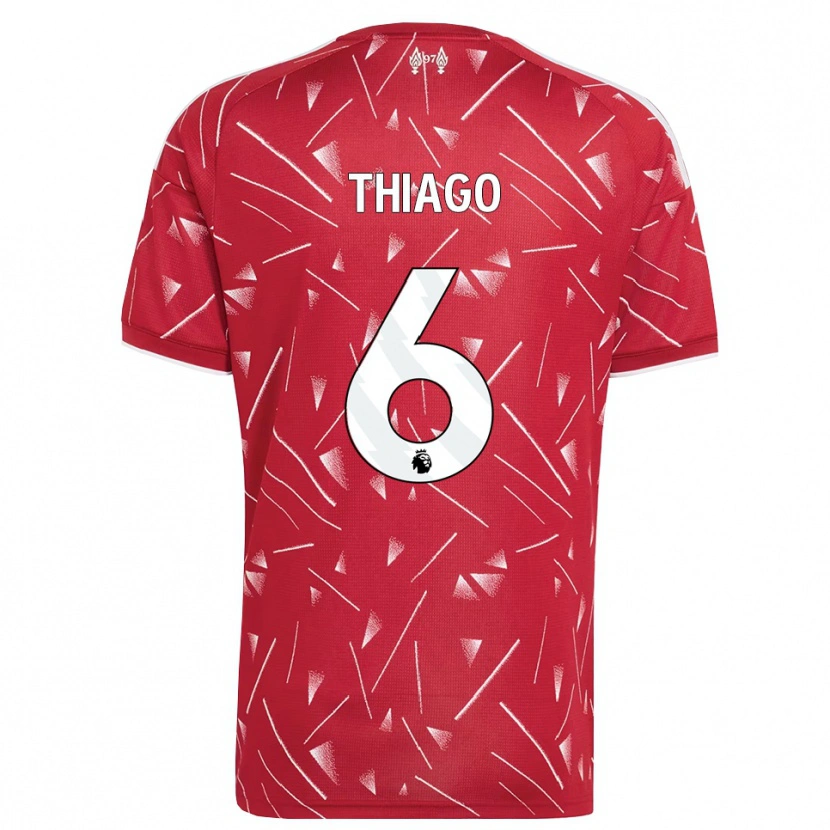 Danxen Homme Maillot Thiago #6 Blanc Rouge Tenues Domicile 2026/27 T-Shirt