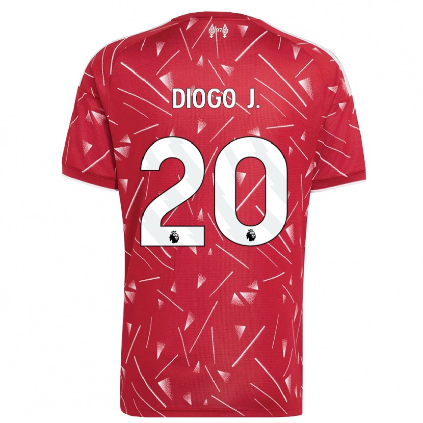 Danxen Homme Maillot Diogo Jota #20 Blanc Rouge Tenues Domicile 2026/27 T-Shirt