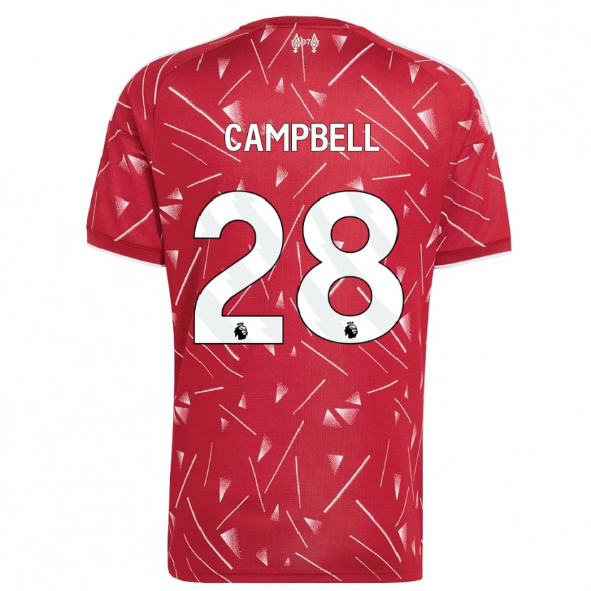 Danxen Homme Maillot Megan Campbell #28 Blanc Rouge Tenues Domicile 2026/27 T-Shirt