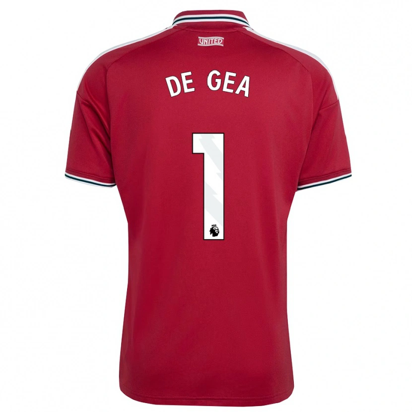 Danxen Homme Maillot David De Gea #1 Rouge Jaune Blanc Tenues Domicile 2026/27 T-Shirt
