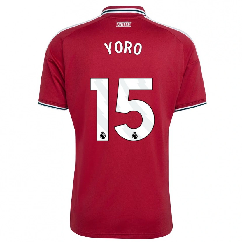 Danxen Homme Maillot Leny Yoro #15 Rouge Jaune Blanc Tenues Domicile 2026/27 T-Shirt