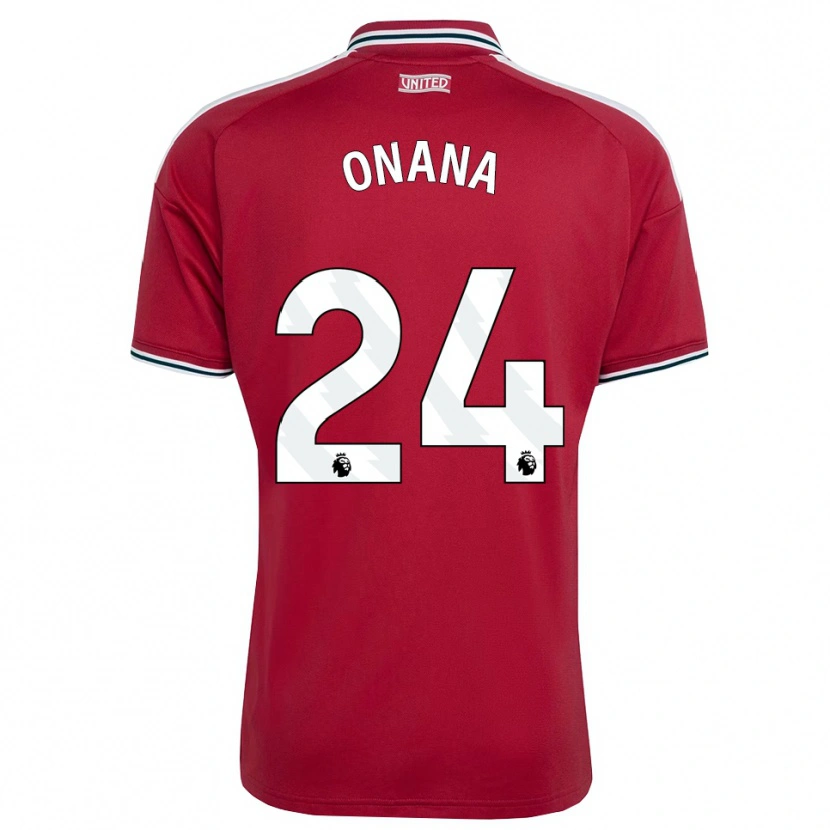 Danxen Homme Maillot Andre Onana #24 Rouge Jaune Blanc Tenues Domicile 2026/27 T-Shirt