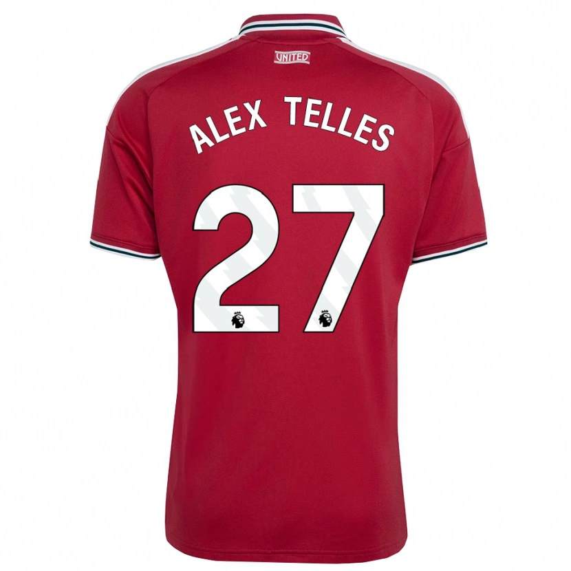 Danxen Homme Maillot Alex Nicolao Telles #27 Rouge Jaune Blanc Tenues Domicile 2026/27 T-Shirt