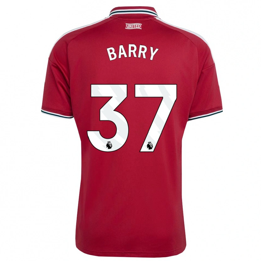 Danxen Homme Maillot Keira Barry #37 Rouge Jaune Blanc Tenues Domicile 2026/27 T-Shirt