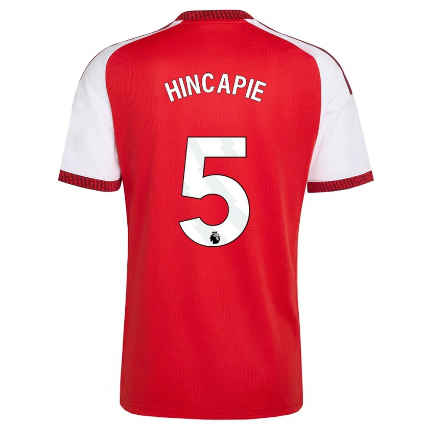 Danxen Homme Maillot Piero Hincapié #5 Rouge Blanc Noir Tenues Domicile 2026/27 T-Shirt