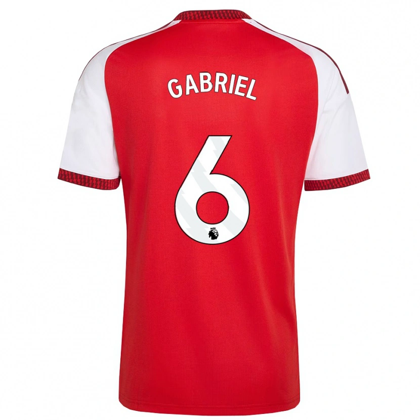 Danxen Homme Maillot Gabriel Magalhães #6 Rouge Blanc Noir Tenues Domicile 2026/27 T-Shirt