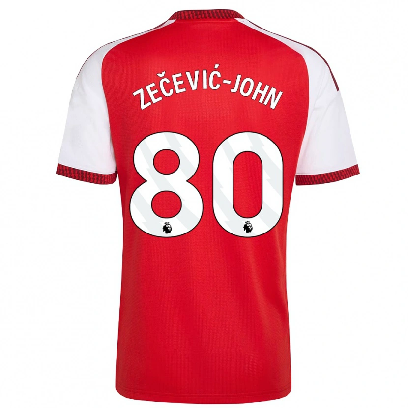 Danxen Homme Maillot Louis Zečević-John #80 Rouge Blanc Noir Tenues Domicile 2026/27 T-Shirt