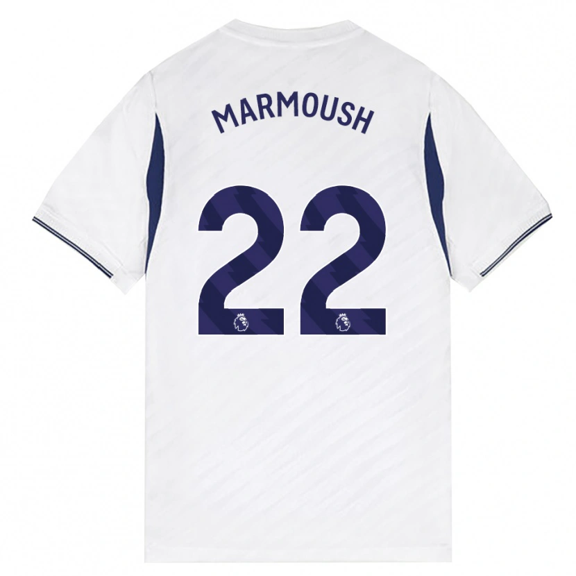 Danxen Homme Maillot Omar Marmoush #22 Blanc Rouge Violet Tenues Domicile 2026/27 T-Shirt