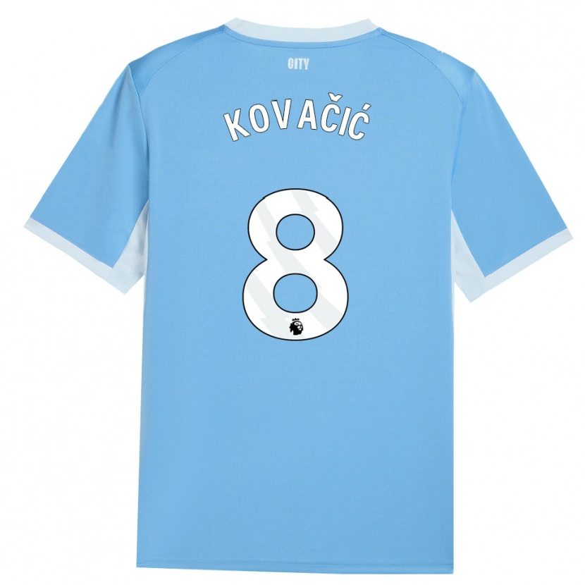 Danxen Homme Maillot Mateo Kovacic #8 Lightskyblue Blanc Tenues Domicile 2026/27 T-Shirt