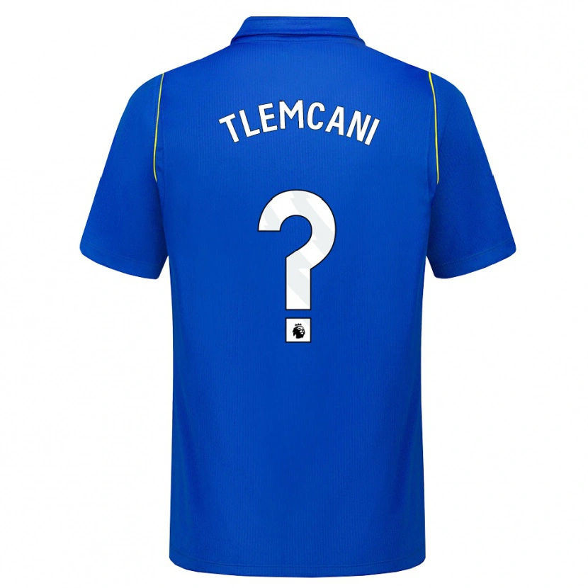 Danxen Homme Maillot Sami Tlemcani #0 Bleu Jaune Tenues Domicile 2026/27 T-Shirt