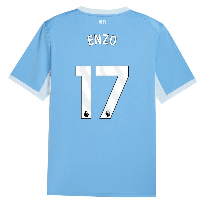 Danxen Homme Maillot Enzo Fernández #17 Lightskyblue Blanc Tenues Domicile 2026/27 T-Shirt