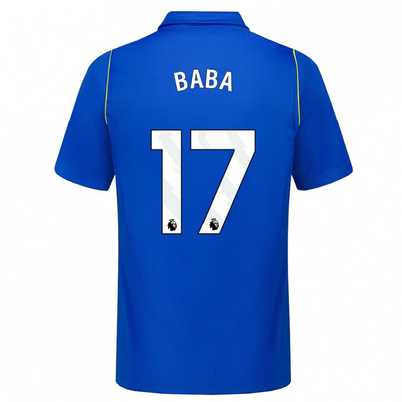 Danxen Homme Maillot Abdul-Rahman Baba #17 Bleu Jaune Tenues Domicile 2026/27 T-Shirt