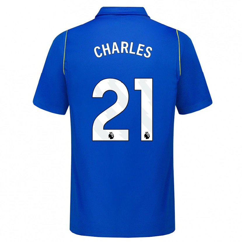 Danxen Homme Maillot Niamh Charles #21 Bleu Jaune Tenues Domicile 2026/27 T-Shirt