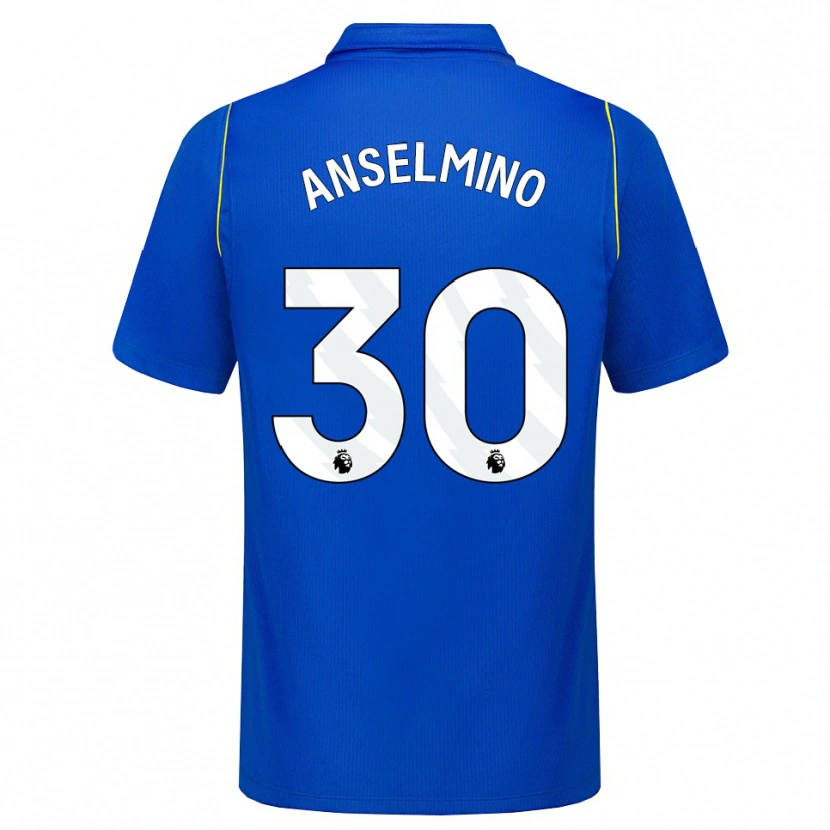 Danxen Homme Maillot Aarón Anselmino #30 Bleu Jaune Tenues Domicile 2026/27 T-Shirt