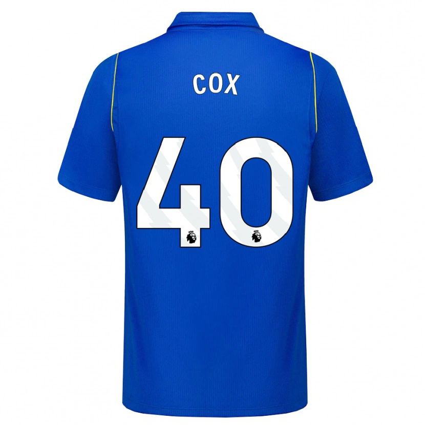 Danxen Homme Maillot Katie Cox #40 Bleu Jaune Tenues Domicile 2026/27 T-Shirt
