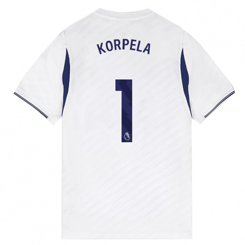 Danxen Homme Maillot Tinja-Riikka Korpela #1 Blanc Rouge Violet Tenues Domicile 2026/27 T-Shirt