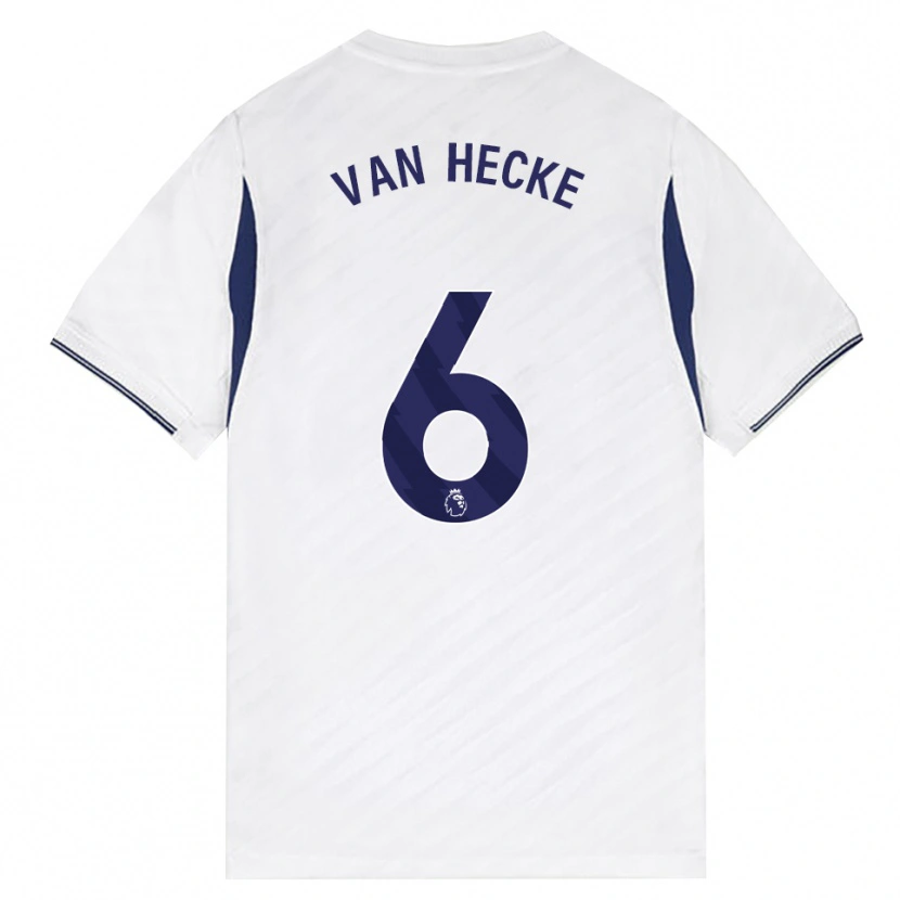 Danxen Homme Maillot Jan Paul Van Hecke #6 Blanc Rouge Violet Tenues Domicile 2026/27 T-Shirt