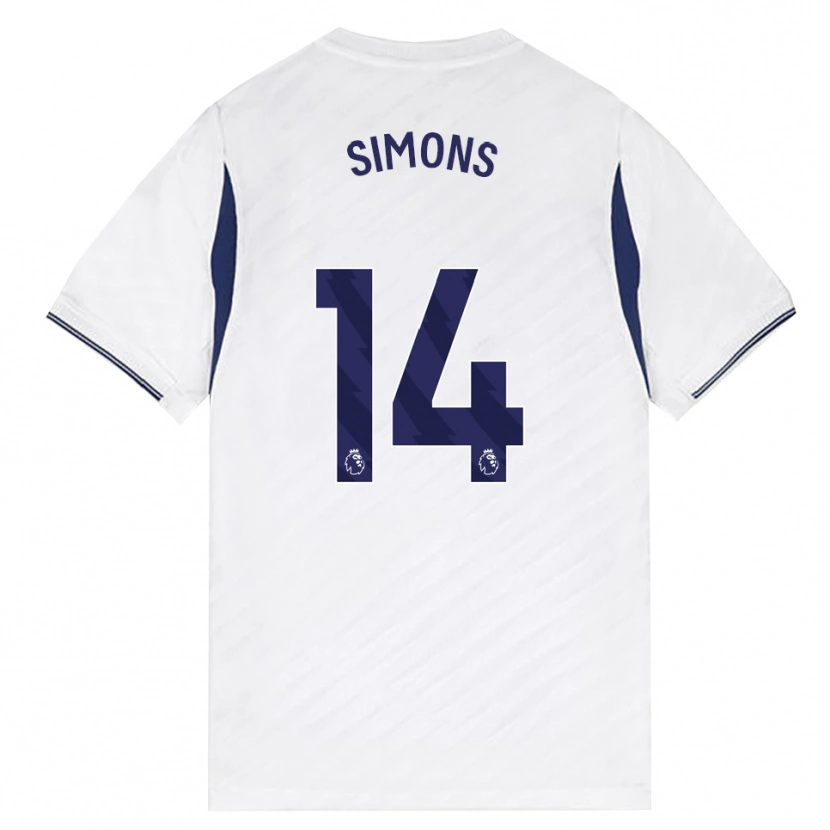 Danxen Homme Maillot Zach Simons #14 Blanc Rouge Violet Tenues Domicile 2026/27 T-Shirt